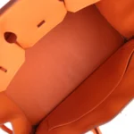 Hermes Birkin 35 Orange Togo Palladium Hardware - Image 8