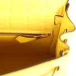 Hermes Kelly Retourne 25 Mimosa Matte Alligator Permabrass Hardware - Image 9