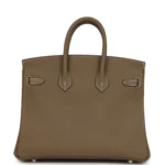 Hermes Birkin 25 Etoupe Swift Palladium Hardware - Image 4