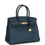 Hermes Birkin 30 Bleu de Prusse Togo Gold Hardware - Image 2
