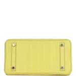 Hermes Birkin 25 Lime Matte Alligator Palladium Hardware - Image 6