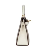 Hermes Special Order (HSS) Kelly Sellier 20 Gris Tourterelle and Nata Chevre Gold Hardware - Image 3