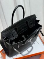 Hermes Kelly Sellier 25-30 Vert Rousseau Madame and Shiny Niloticus Crocodile Touch Silver Hardware - Image 3
