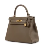 Hermes Kelly Retourne 28 Etoupe Clemence Gold Hardware - Image 5