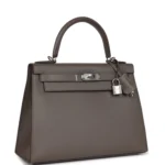 Hermes Kelly Sellier 28 Etain Epsom Palladium Hardware - Image 2