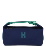 Hermes Bride-A-Brac Case PM Marine Canvas Palladium Hardware