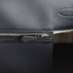 Hermes Shoulder Birkin Light 39 Multicolor Toile and Black Swift Palladium Hardware - Image 9