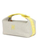 Hermes Bride A Brac Case PM Jaune Citron Plume Canvas Palladium Hardware - Image 5
