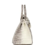 Hermes Birkin 25 Himalaya Niloticus Crocodile Palladium Hardware - Image 3