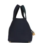 Hermes Picotin Lock 18 Casaque Bleu Nuit and Vert Cypress Clemence Gold Hardware - Image 3