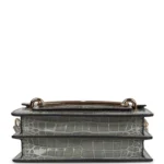 Hermes Mini Roulis Gris Ciment Shiny Alligator Permabrass Hardware - Image 7