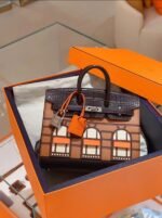 Herm&egrave;s Advanced customization Birkin 20 crocodile skin brown customization - Image 2