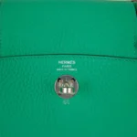 Hermes Mini Lindy Menthe Clemence Palladium Hardware - Image 8