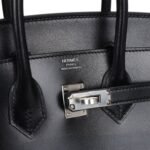 Hermes Birkin Sellier 25 Black Box Palladium Hardware - Image 7