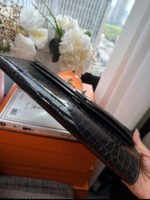 Herm&egrave;s Kelly cut shiny crocodile leather - Image 7