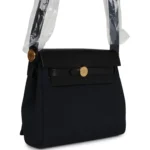 Hermes Herbag Zip 20 Mini Black Toile Militaire Canvas and Black Vache Hunter Gold Hardware - Image 2