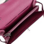 Hermes Kelly Wallet To Go Rose Pourpre Chevre Palladium Hardware - Image 10