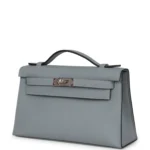 Hermes Kelly Pochette Gris Pantin Swift Palladium Hardware - Image 5
