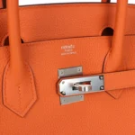 Hermes Birkin 30 Orange Togo Palladium Hardware - Image 7