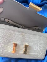 Hermes Constance Glacier White Mist Alligator Leather - Image 3