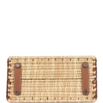 Hermes Picnic Birkin 25 Gold Swift and Stripe Wicker Palladium Hardware - Image 6