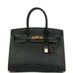 Hermes Birkin Sellier 30 Black Epsom Gold Hardware