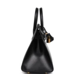 Hermes Birkin Sellier 25 Black Box Gold Hardware - Image 3
