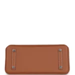 Hermes Shoulder Birkin Light 29 Gold Evercolor Palladium Hardware - Image 6