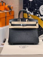 Herm&egrave;s Brikin 25-35 black silver buckle custom