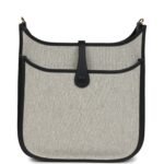 Hermes Evelyne III PM Black Clemence and Ecru Toile Gold Hardware - Image 4