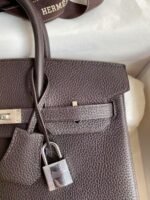 Hermes Birkin 25-35cm Ebony palm Togo customization - Image 3