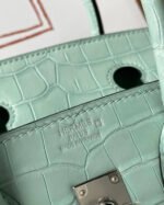 Herm&egrave;s Birkin 25-30 mint green matte crocodile leather - Image 6