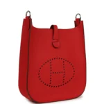 Hermes Evelyne Sellier TPM Rouge Radieux Epsom Palladium Hardware - Image 2