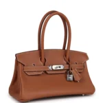 Hermes Shoulder Birkin Light 29 Gold Evercolor Palladium Hardware - Image 2