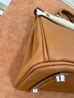 Herm&egrave;s Birkin Brown 25-35 Silver Buckle Customization - Image 7