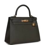 Hermes Kelly Sellier 28 Vert De Gris Epsom Gold Hardware - Image 2
