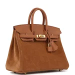 Hermes Birkin 25 Chamois Grizzly and Gold Swift Gold Hardware - Image 2