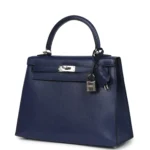 Hermes Kelly Sellier 25 Bleu Saphir Chevre Chamkila Palladium Hardware - Image 5