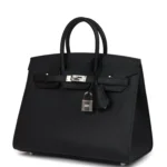 Hermes Birkin Sellier 25 Black Epsom Palladium Hardware - Image 3