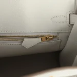 Hermes Birkin 25 Gris Pale Togo Gold Hardware - Image 9