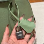 Herm&egrave;s Bolide 25 Avocado Green Sliver Buckle Custom - Image 8