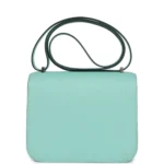 Hermes Constance 18 Aqua Chevre Palladium Hardware - Image 4