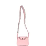 Hermes Mini Lindy Rose Sakura Swift Palladium Hardware - Image 6