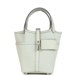 Hermes Picotin Cargo 18 Gris Platine Toile Canvas and Swift Palladium Hardware