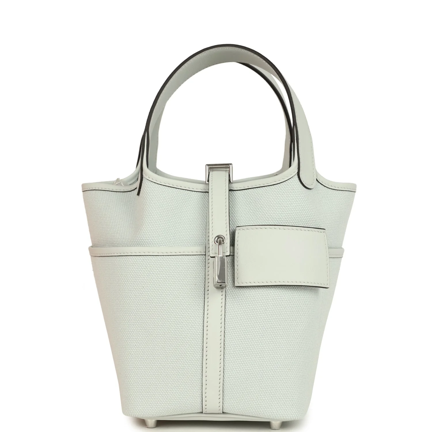 FA4E1DD3-527B-6D2A-224D-D76B710854B8.webp Hermes Picotin Cargo 18 Gris Platine Toile Canvas and Swift Palladium Hardware - Image 1