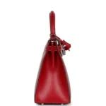 Hermes Kelly Sellier 28 Rouge Piment Box Palladium Hardware - Image 3