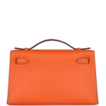 Hermes Special Order (HSS) Kelly Pochette Orange Verso Swift Gold Hardware - Image 4
