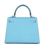 Hermes Kelly Sellier 25 Celeste Epsom Palladium Hardware - Image 5