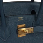 Hermes Birkin 30 Bleu de Prusse Togo Gold Hardware - Image 7