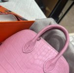 Bolide Mini 18CM Matte crocodile leather cherry blossom pink - Image 3